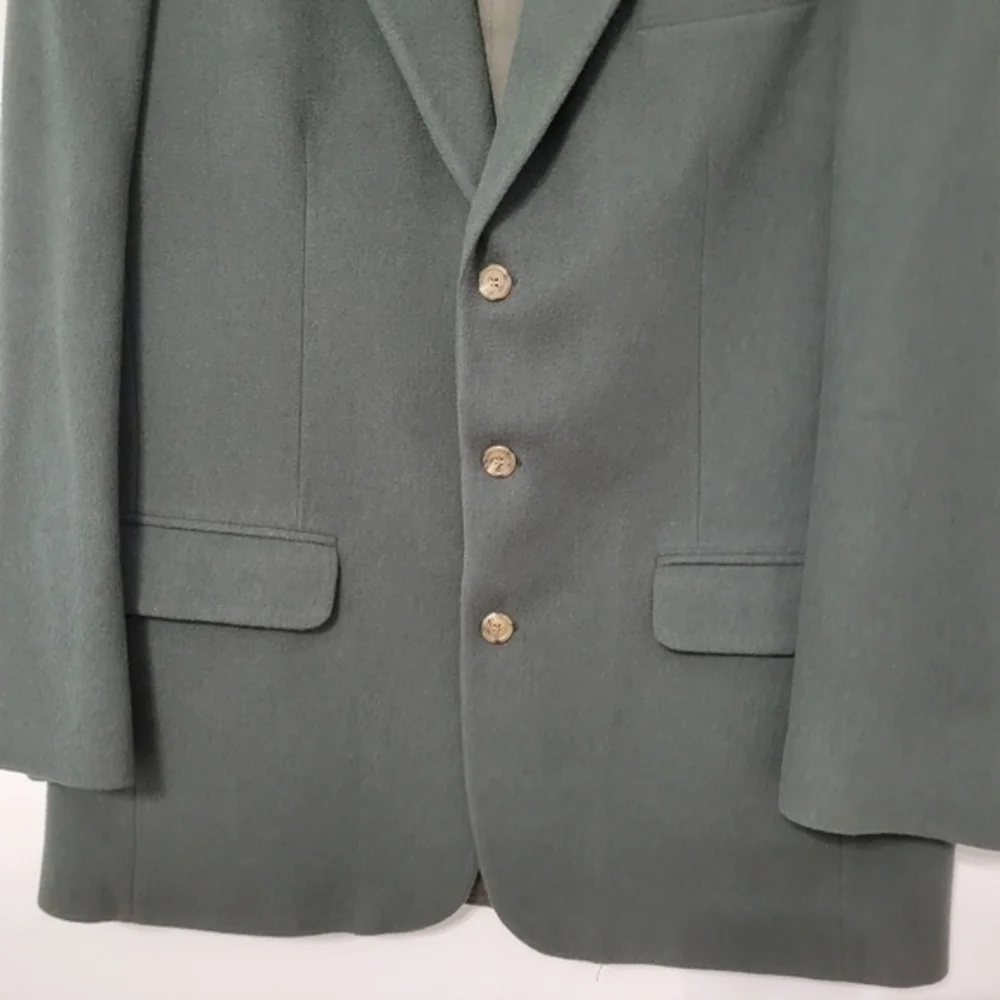 Redwood & Ross 100% Camel Hair Men's Sports Coat Est Size 43L Green Office Wear‎